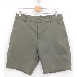 Lululemon Mens Commission Chino Shorts‎ Slim Size 32 Office Travel Commute Gray